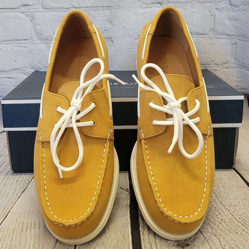 Club Room Men's Elliot Lace-Up Boat Shoes- Sand